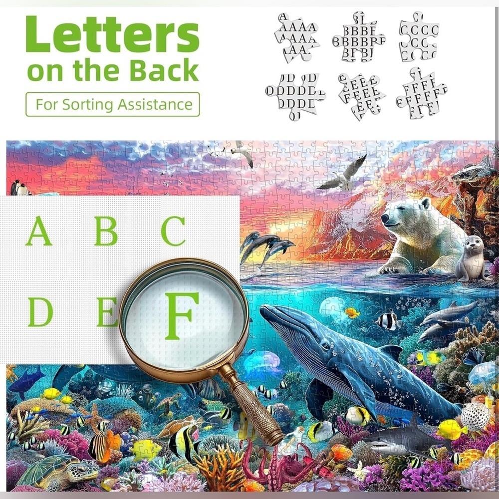 Ocean World 1000 Piece Puzzle for Adults Unique Colorful Underwater Scen…​​ - Picture 3 of 5